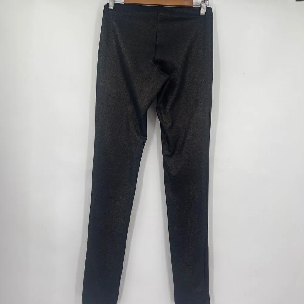 Alice + Olivia Women's Slim Zipper Front Black Leggings Size 6 - Picture 5 of 8